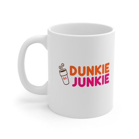 Funny Dunkie Junkie Coffee Lover Mug, Funny Gift - Picture 3 of 3